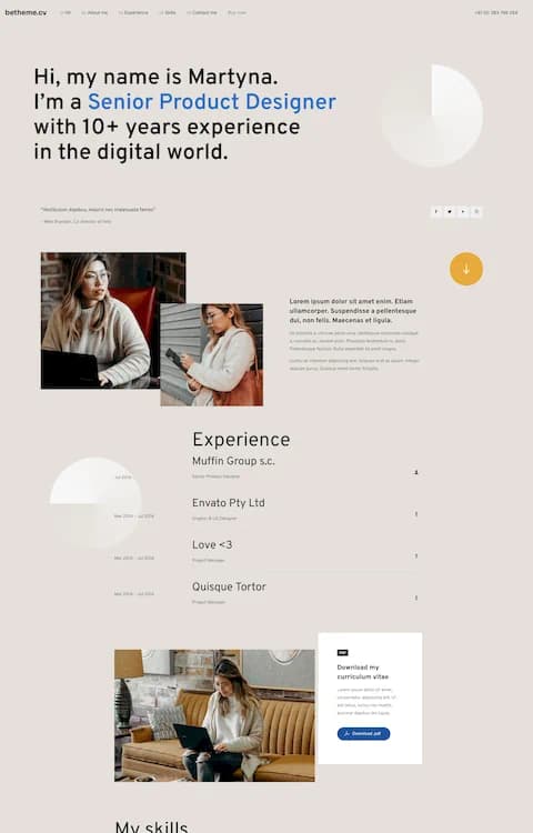 CV 2 — BeTheme