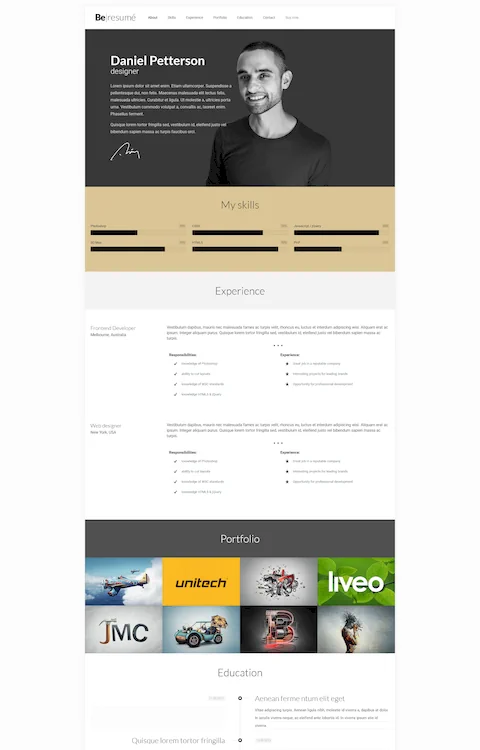 Resume — BeTheme
