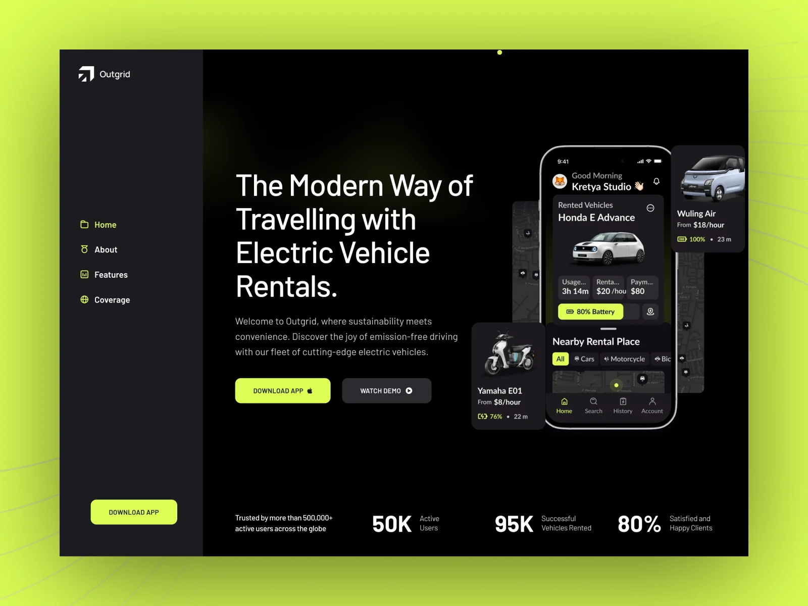 Electric Vehicle Renting — Outgrid