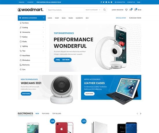 Electronics — WoodMart